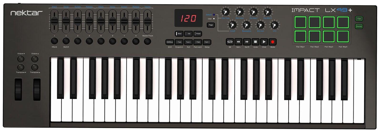 Nektar Impact LX49+ 49-key Keyboard Controller + Alesis ASP2 Value Bundle - Fresh Stock Dated February 2026