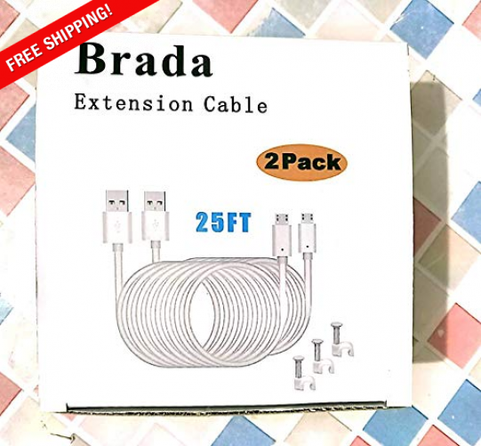 25ft Micro USB Power Cord,Micro USB to USB Charging Cable,DC Power Adapter USB - Fresh Stock Dated February 2026