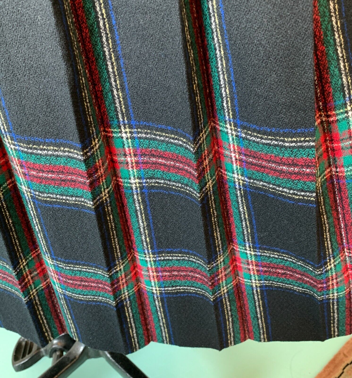 Vtg 70s Pendleton 100% Wool Skirt Sz 14 Plaid Pleated Tartan Midi A-Line Classic - Fresh Stock Dated March 2026