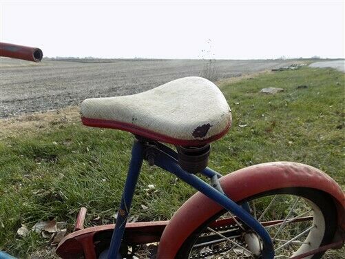 Murray Childs Bike Red White Blue Bicycle Troxel Seat Clipper Tires Vintage - Fresh Stock Dated February 2026