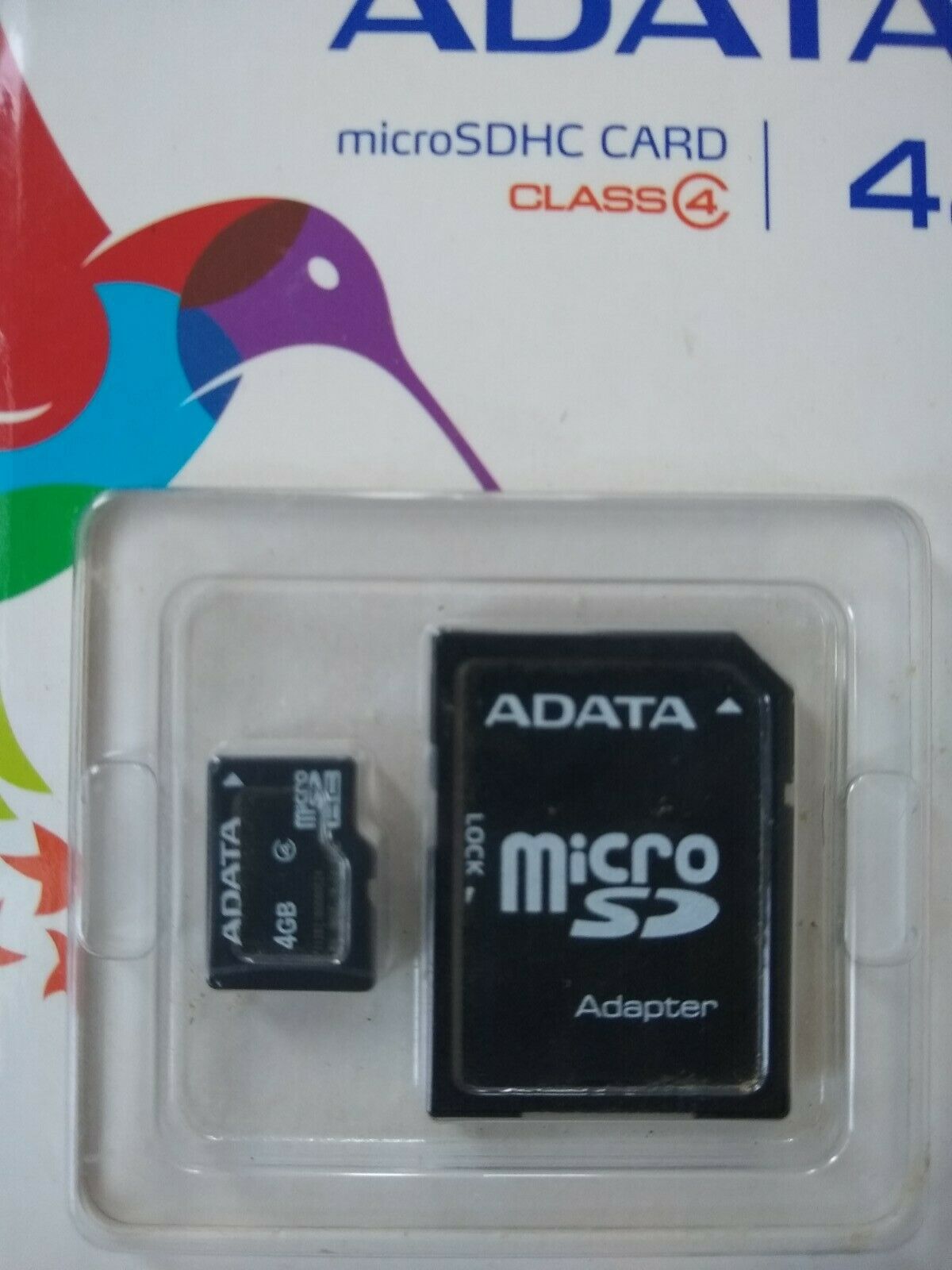 ADATA MICROSDHC CARD WITH ADAPTER 4 GB NEW Free Shipping Same day you Pay - Fresh Stock Dated February 2026