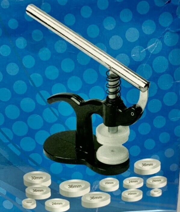 Watch Case Press With 7 Hollow & 7 Flat Nylon Dies Repair Battery Replacement - Fresh Stock Dated February 2026
