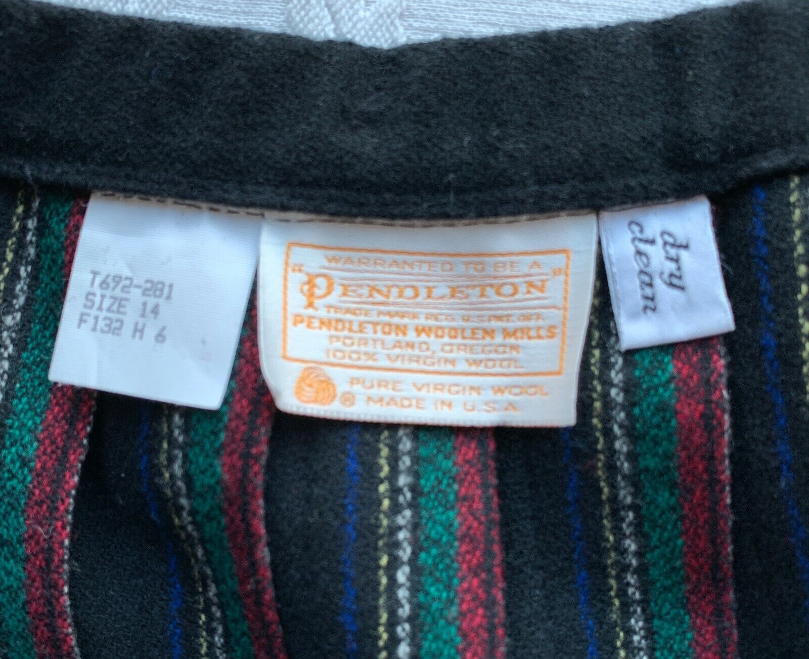 Vtg 70s Pendleton 100% Wool Skirt Sz 14 Plaid Pleated Tartan Midi A-Line Classic - Fresh Stock Dated March 2026