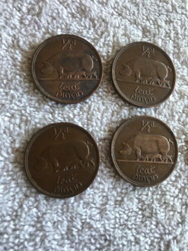 Lot Of 7 Irish Lucky Half-pennies 1942, 1953, 1964 & 1967 - Fresh Stock Dated February 2026