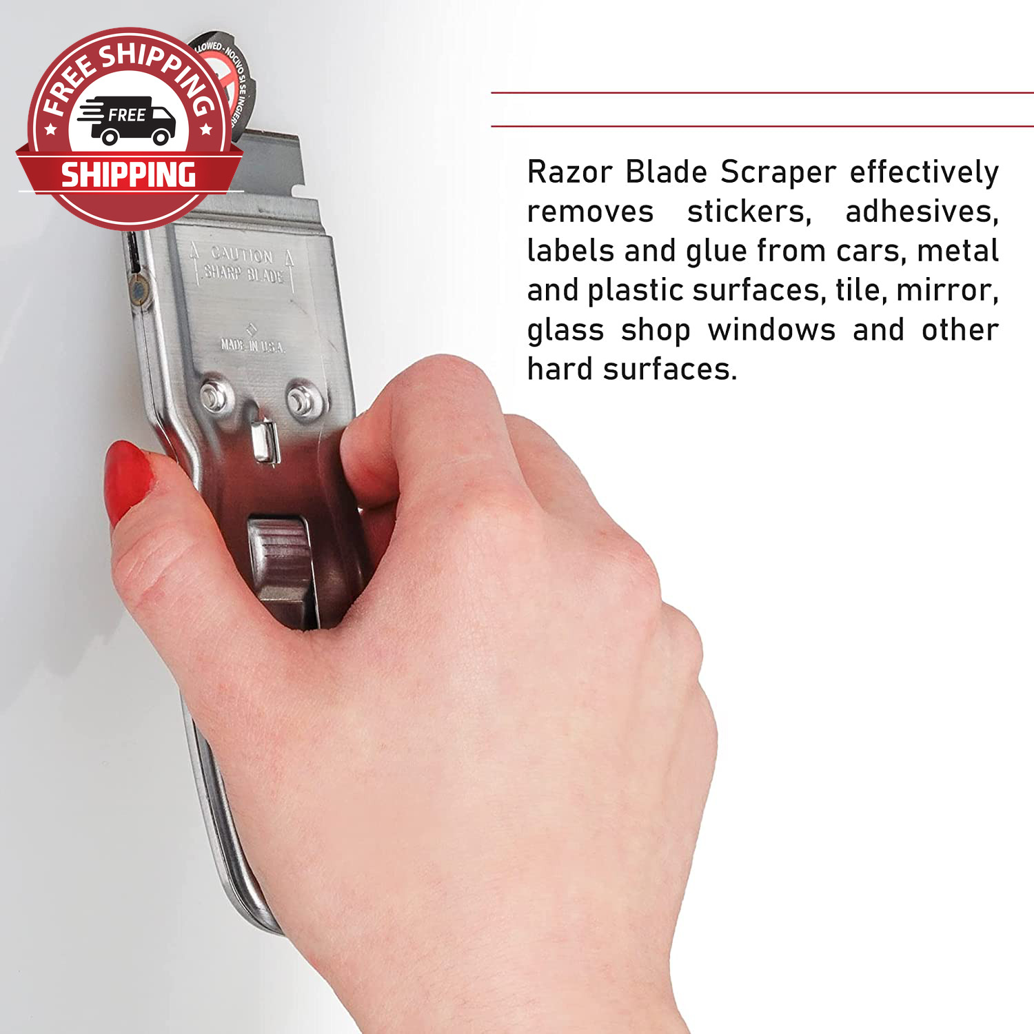 Techni Edge Razor Blade Scraper Tool Razor Blade Holder Window Scraper No Blades - Fresh Stock Dated February 2026