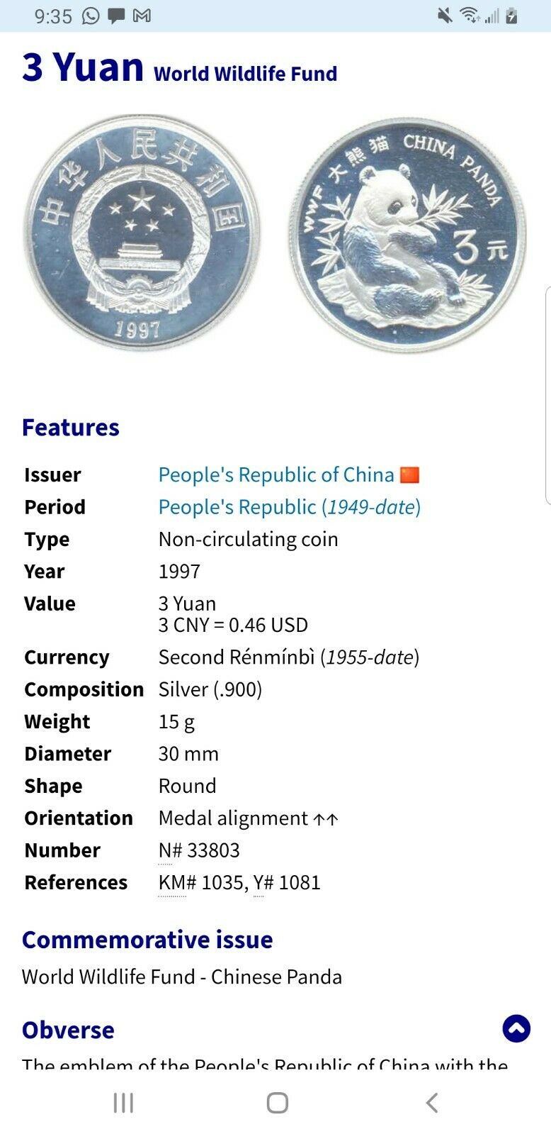 China 2007 Silver Proof Coin NGC PF69UC WILDLIFE FUND - Fresh Stock Dated February 2026