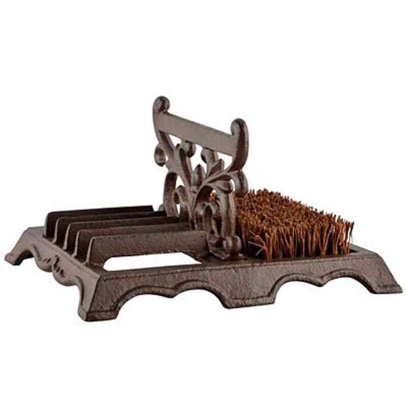 Cast Iron Boot Brush with Scraper - Fresh Stock Dated February 2026