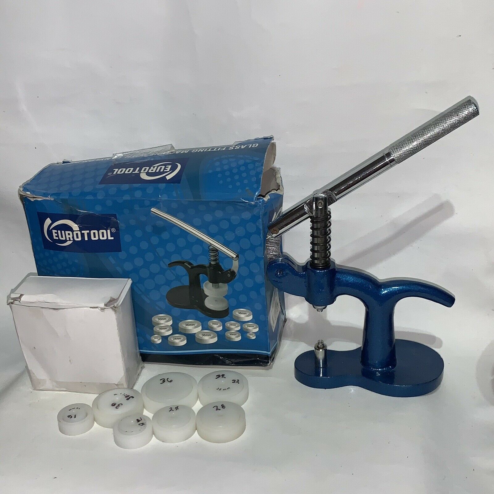 Watch Case Press With 7 Hollow & 7 Flat Nylon Dies Repair Battery Replacement - Fresh Stock Dated February 2026