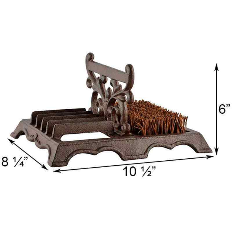 Cast Iron Boot Brush with Scraper - Fresh Stock Dated February 2026