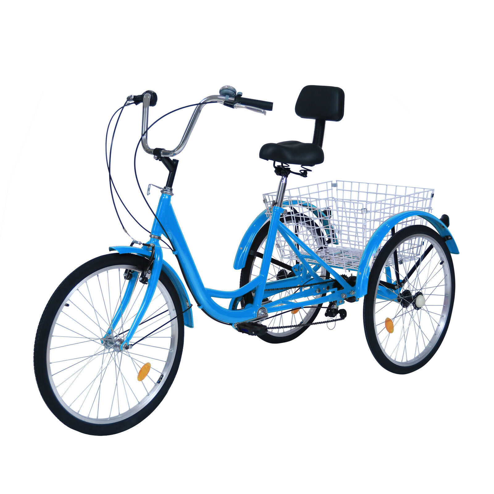 20/24/26inch Adult Tricycle 7 Speed 3-Wheel Adult Bicycle Trike w/Basket & Tools - Fresh Stock Dated December 2025
