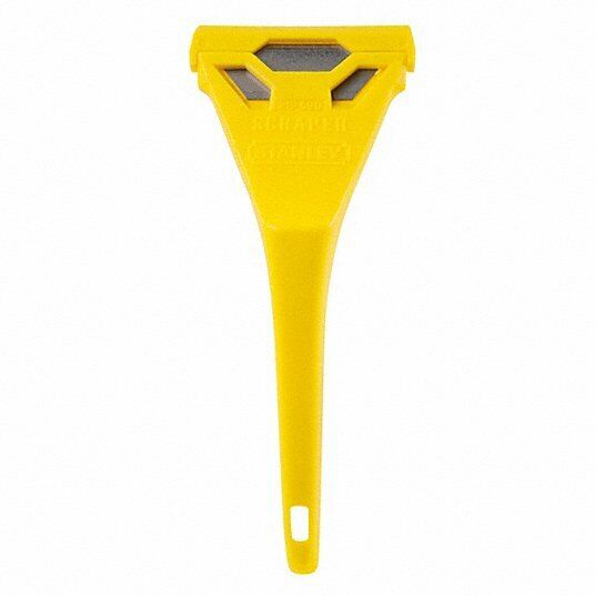 SCRAPER,WINDOW,STIFF W/ 2 7/16 IN CARBON STEEL BADE, YELLOW, STANELY 28-593 - Fresh Stock Dated February 2026