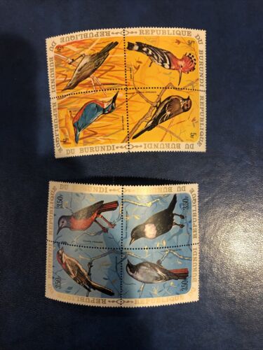 Burundi 337-342 And C132-137 MNH Blocks Of 4, Birds - Fresh Stock Dated December 2025