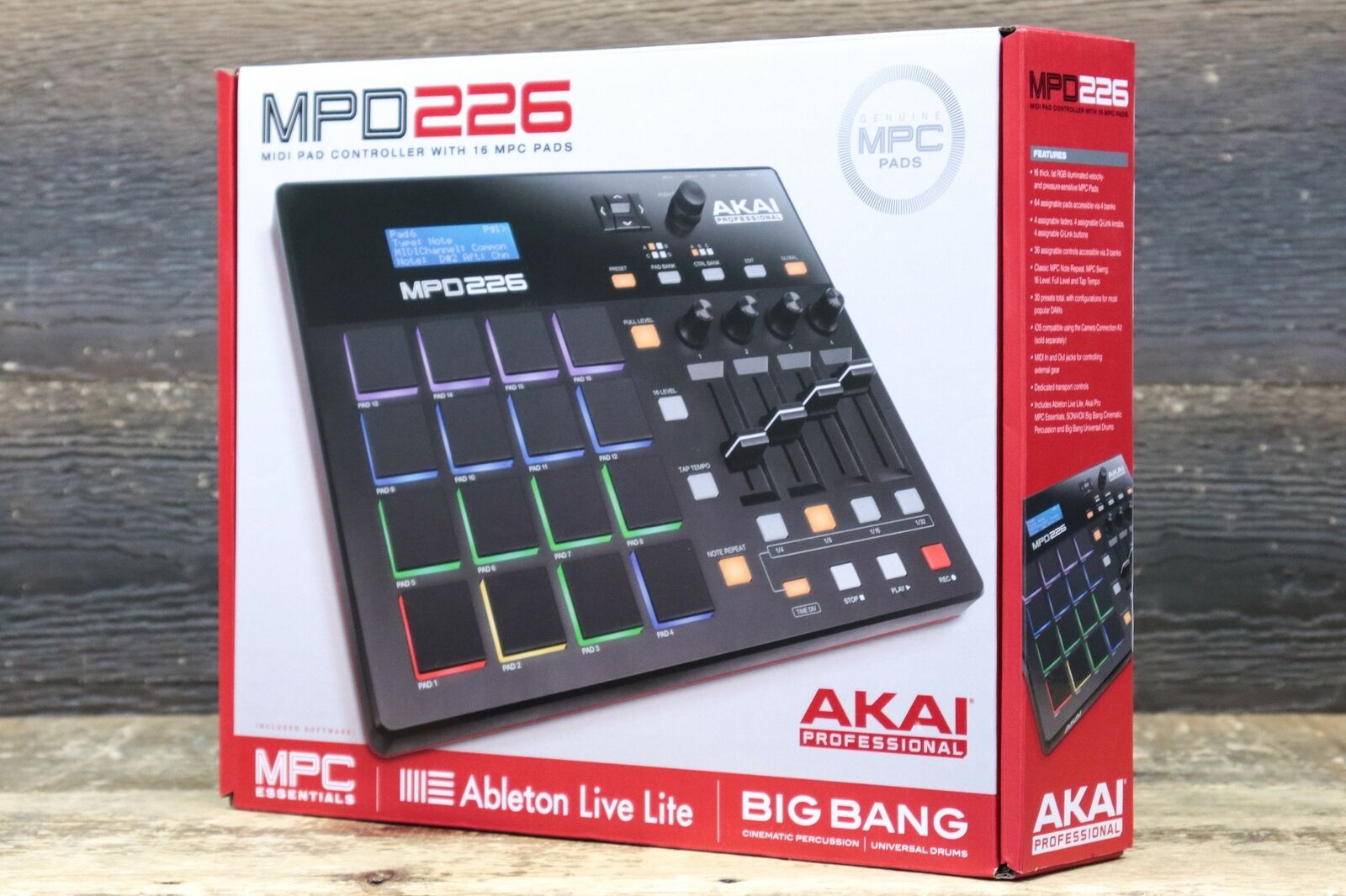 Akai Professional MPD226 Mini Pad Controller 16 MPC Playable MIDI Pad Controller - Fresh Stock Dated February 2026