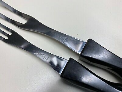 CUTCO CLASSIC BROWN TURNING & CARVING FORKS 1727 / 1726 USA **NICE CONDITION** - Fresh Stock Dated December 2025