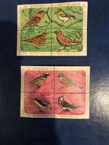 Burundi 337-342 And C132-137 MNH Blocks Of 4, Birds - Fresh Stock Dated December 2025