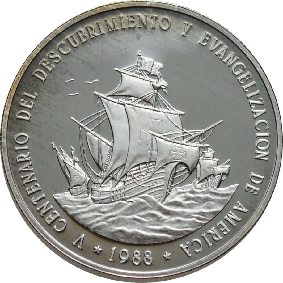 Dominican Republic Peso 1988, PIEDFORD, 
