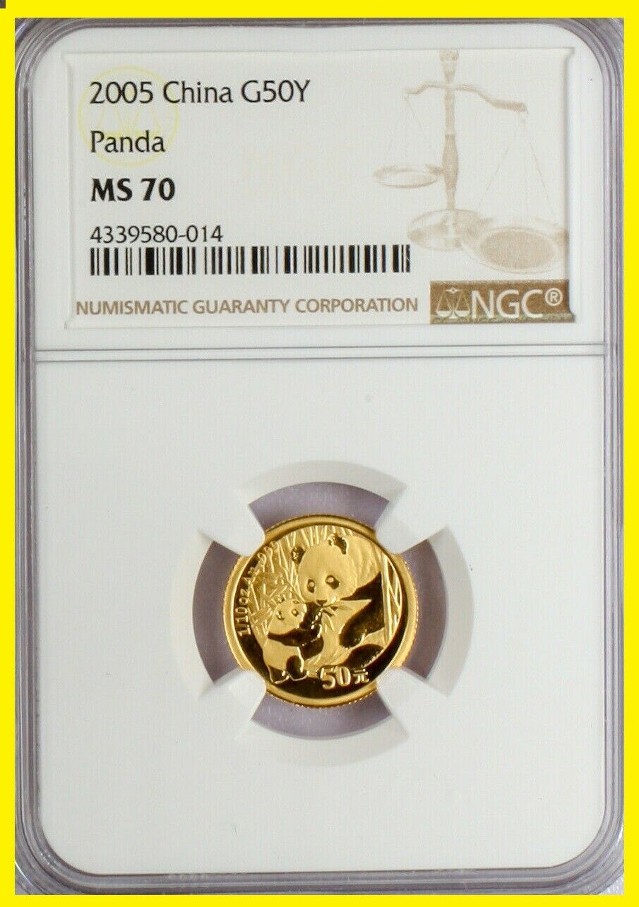 2005 CHINA pure GOLD PANDA COMPLETE  4 coins   SET NGC MS 70 RARE - Fresh Stock Dated February 2026