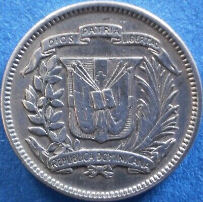 DOMINICAN REPUBLIC 10 CENTAVOS 1956 SILVER Dominicana Dominikanische Dominicaine - Fresh Stock Dated December 2025