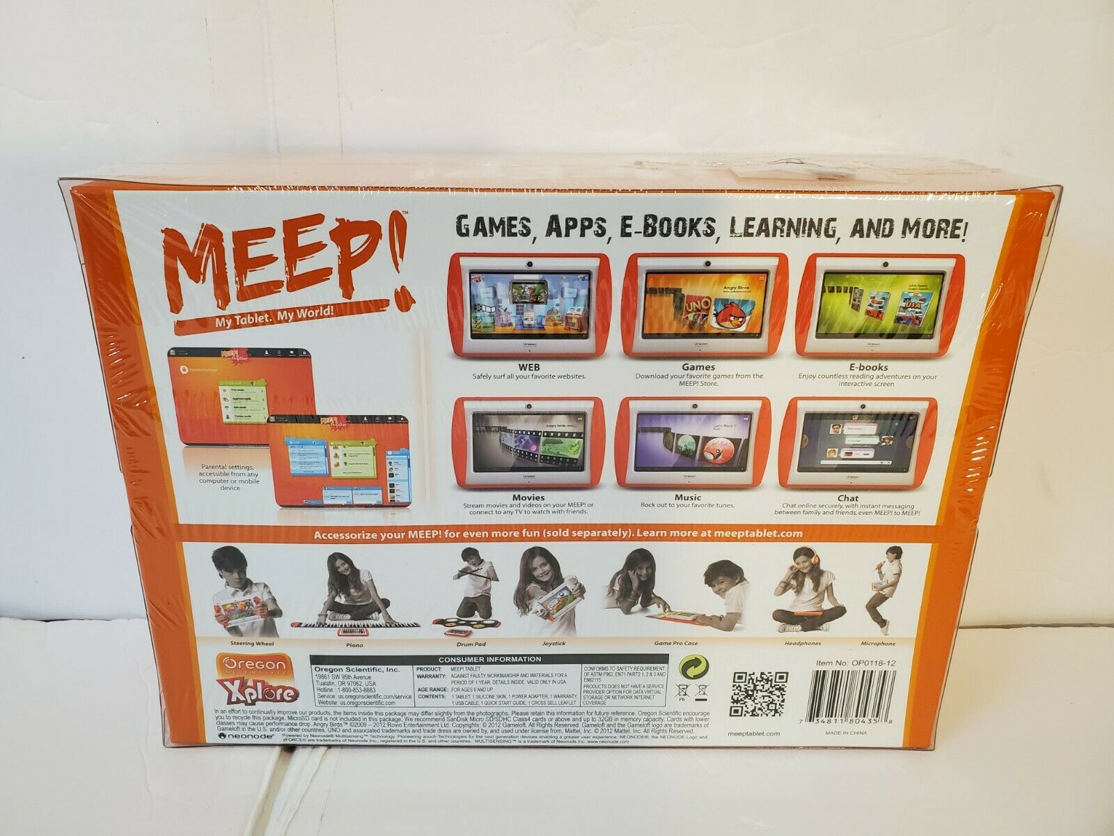 Oregon Scientific Xplore MEEP! Tablet Wi-Fi Enabled W/ 4GB Micro SD New Sealed - Fresh Stock Dated December 2025
