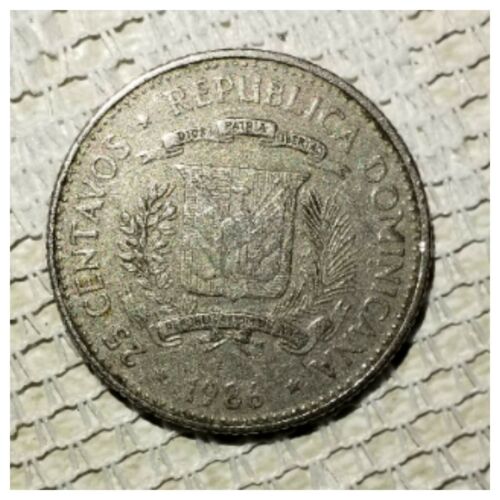 1967 & 1986 DOMINICAN REPUBLIC  25 CENTAVOS  VG+ - Fresh Stock Dated December 2025