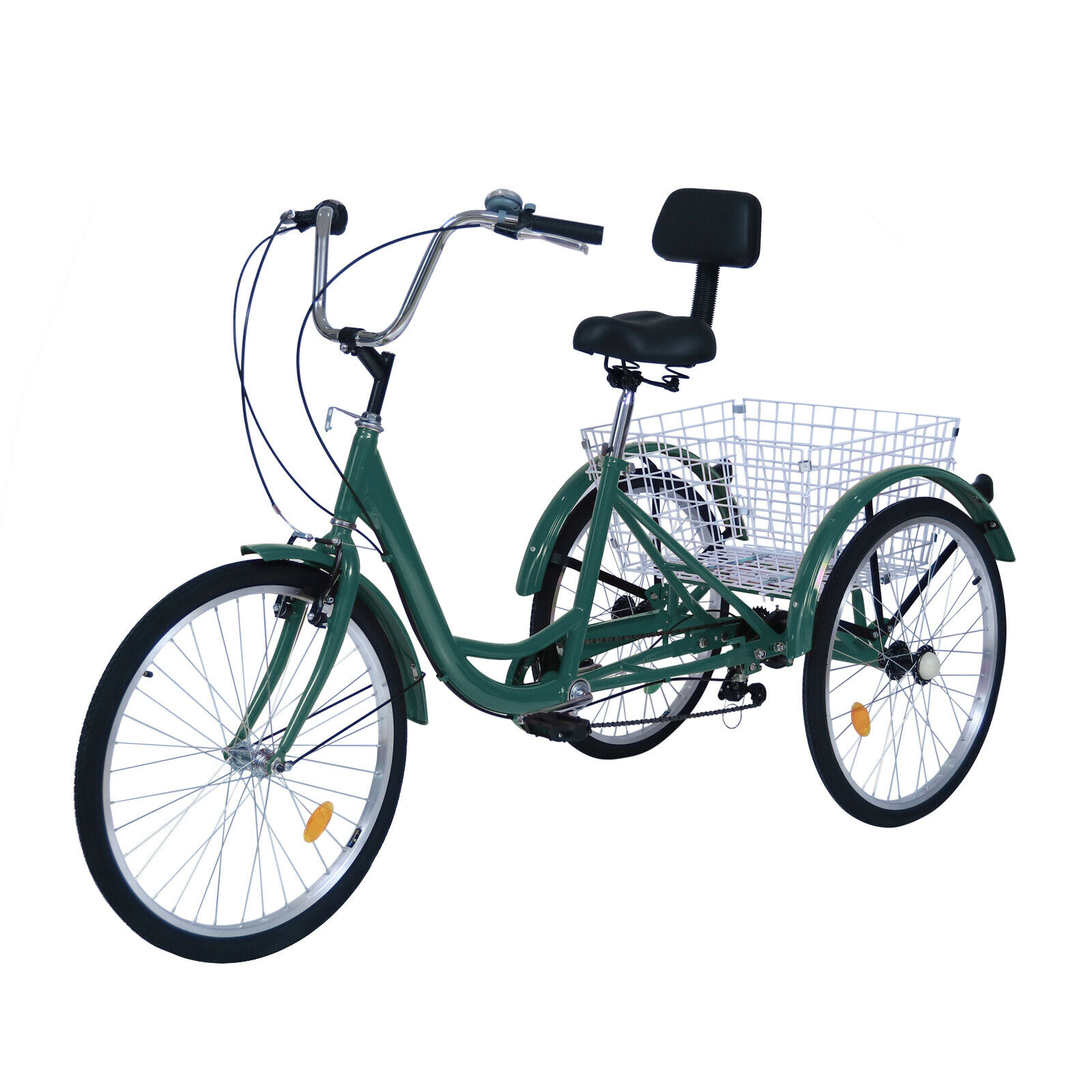 20/24/26inch Adult Tricycle 7 Speed 3-Wheel Adult Bicycle Trike w/Basket & Tools - Fresh Stock Dated December 2025