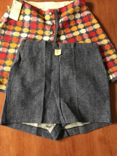 Vintage Millbrook Girls Mini Skirt W Liner Shorts Circa 1960s 2 Pcs NWT - Fresh Stock Dated March 2026