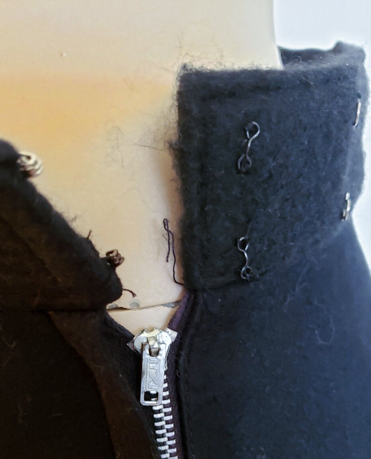 Vtg 1950s 50s Black Wool Felt Circle Skirt Poodle Skirt Style Horses Swing 10/12 - Fresh Stock Dated March 2026