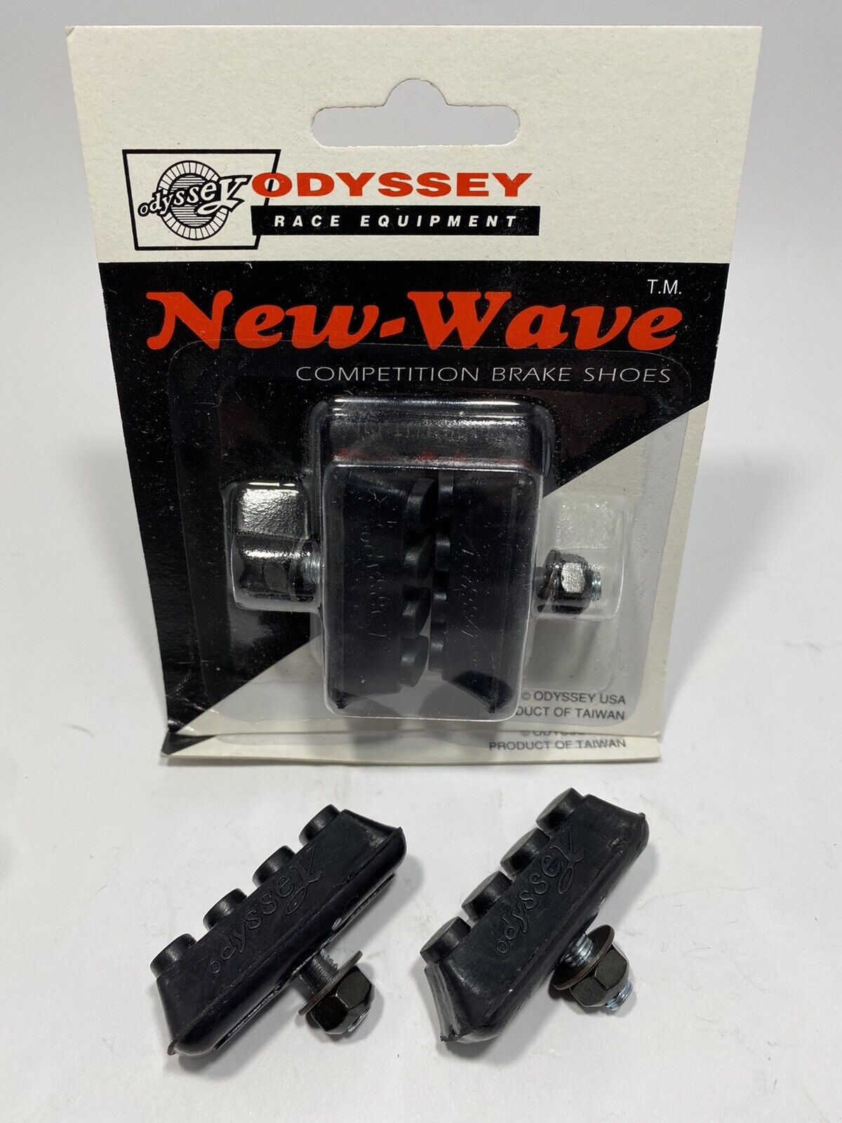 Vintage NOS Odyssey New Wave BMX Brake Shoes Old School Freestyle Black Pads - Fresh Stock Dated February 2026