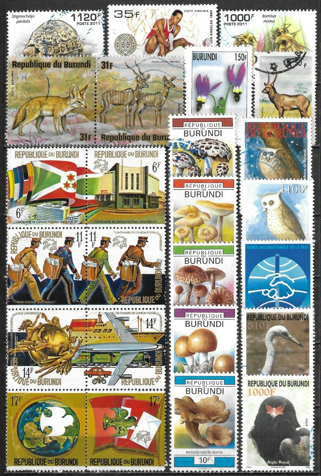 Burundi Mostly Recent Used Selection Including Two Covers 5.20 SCV - Fresh Stock Dated December 2025