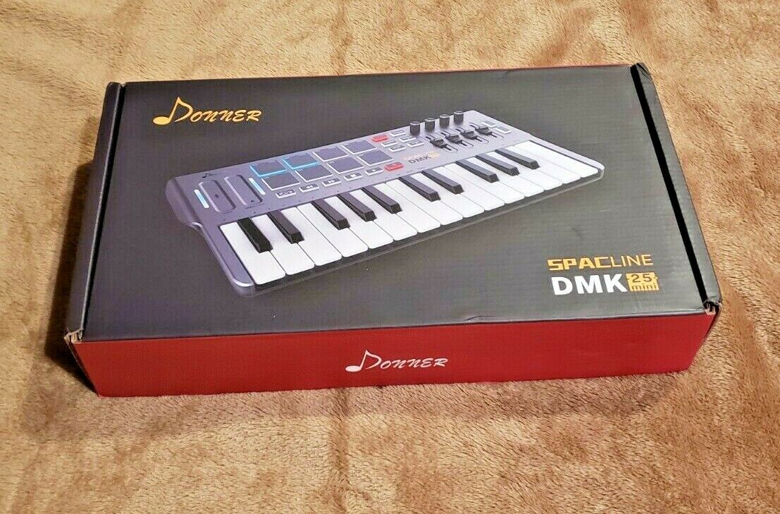 Donner MIDI Keyboard Spacline DMK 25 Mini New Open Box Working Condition Black - Fresh Stock Dated February 2026