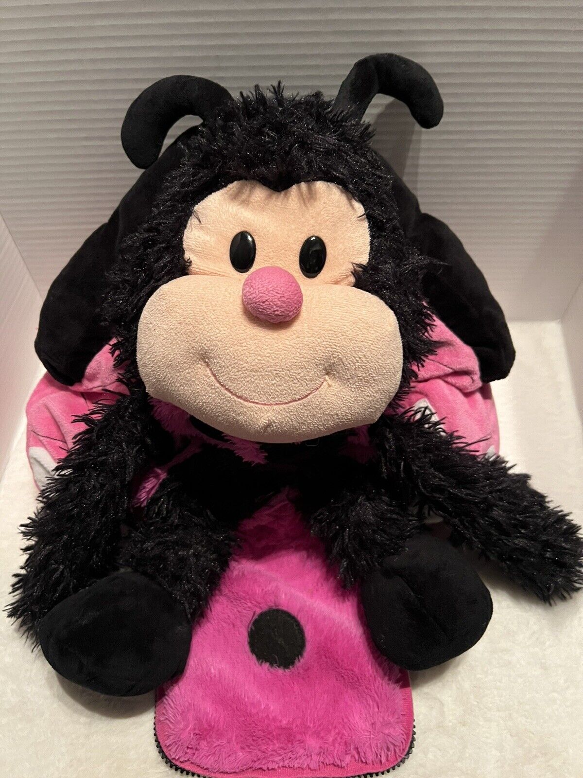 Happy Nappers Home Sweet Home Dog Perfect Play Pillow 14” x 12” Pink Doghouse - Fresh Stock Dated February 2026