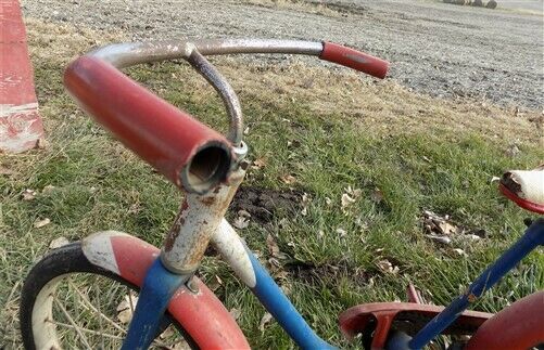 Murray Childs Bike Red White Blue Bicycle Troxel Seat Clipper Tires Vintage - Fresh Stock Dated February 2026