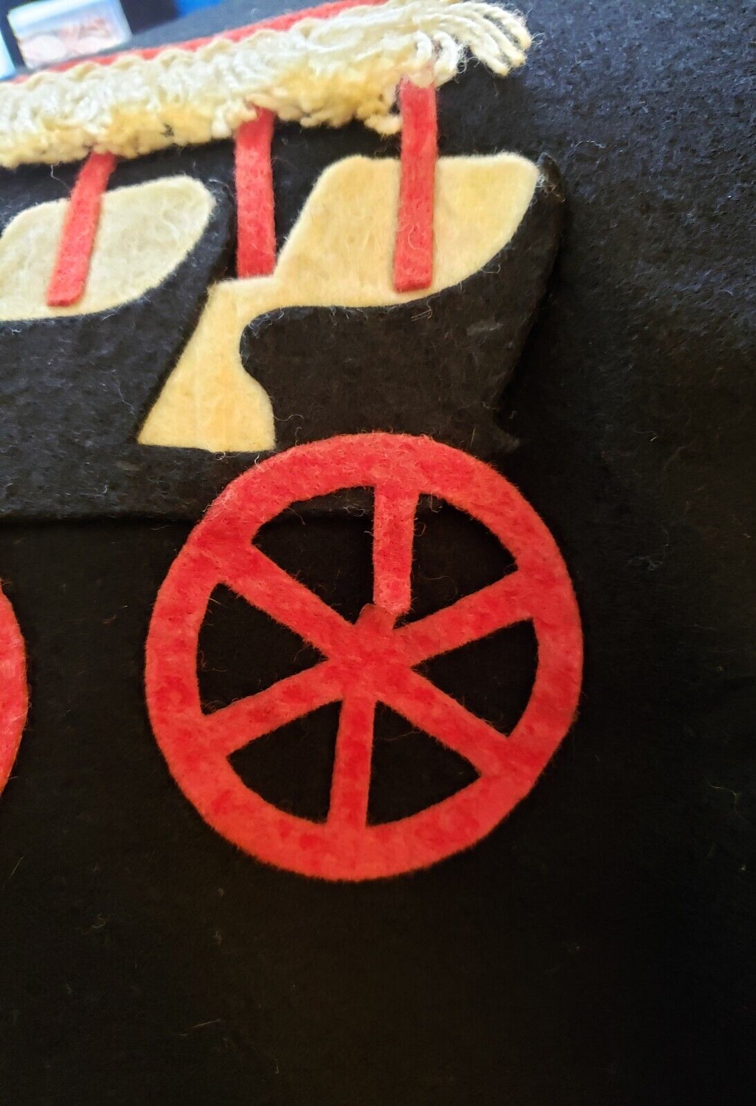 Vtg 1950s 50s Black Wool Felt Circle Skirt Poodle Skirt Style Horses Swing 10/12 - Fresh Stock Dated March 2026