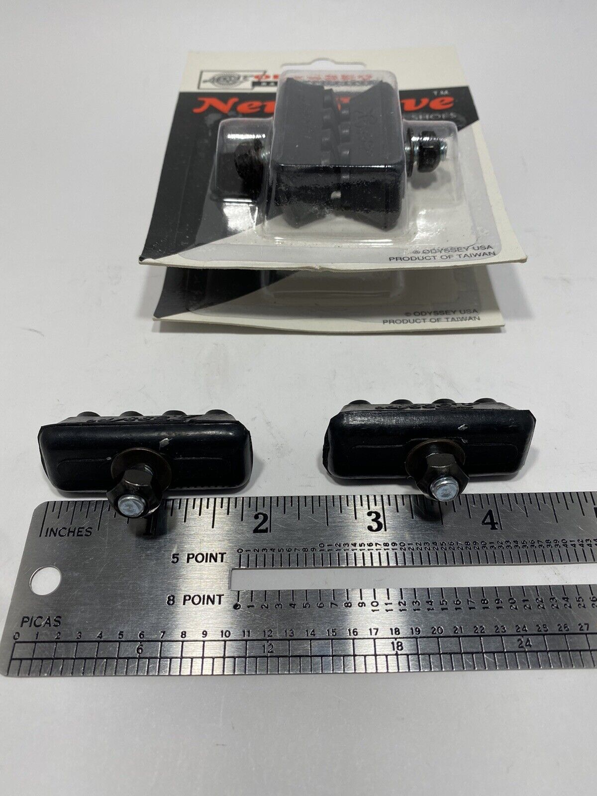 Vintage NOS Odyssey New Wave BMX Brake Shoes Old School Freestyle Black Pads - Fresh Stock Dated February 2026