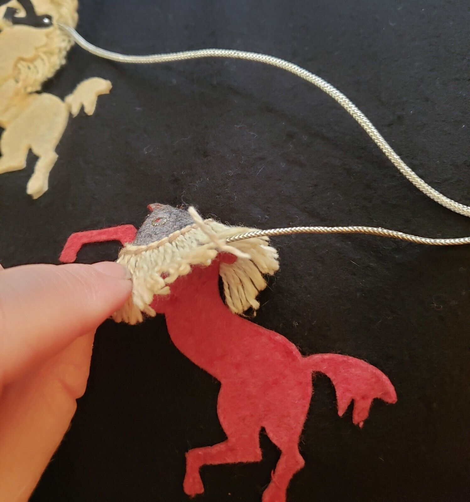 Vtg 1950s 50s Black Wool Felt Circle Skirt Poodle Skirt Style Horses Swing 10/12 - Fresh Stock Dated March 2026