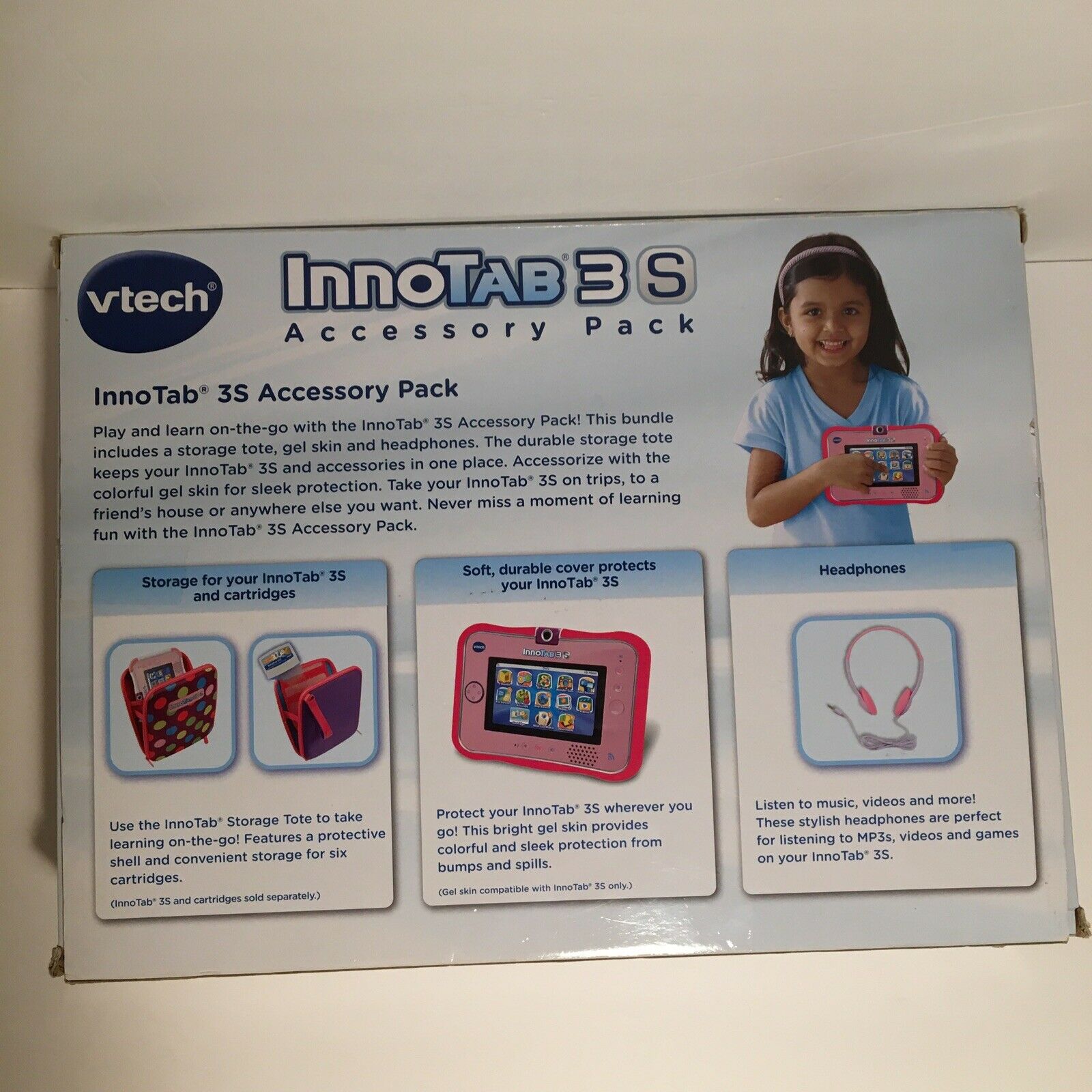 Vtech Innotab 3s Accessory Pack Pink Polka Dot Gel Skin Headphones Storage Tote - Fresh Stock Dated February 2026