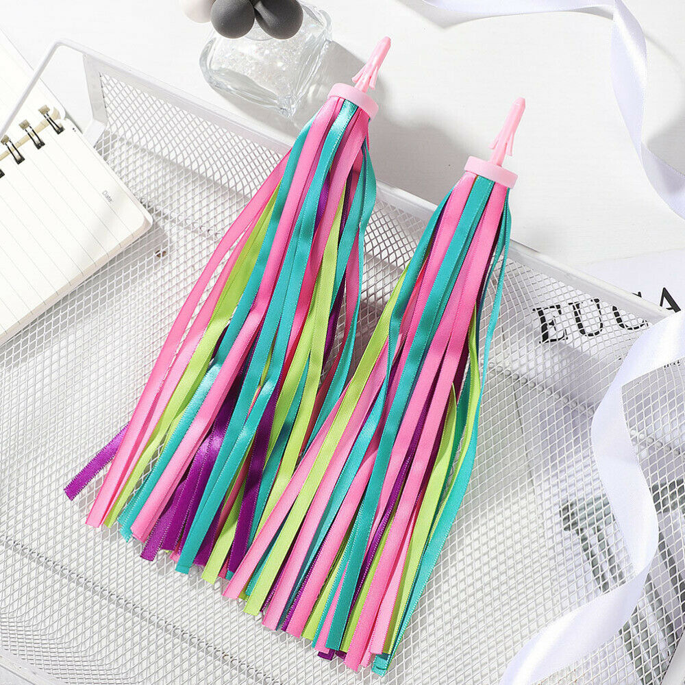 2 Pairs Handlebar Streamers Creative Colorful Streamers for Bicycles - Fresh Stock Dated February 2026