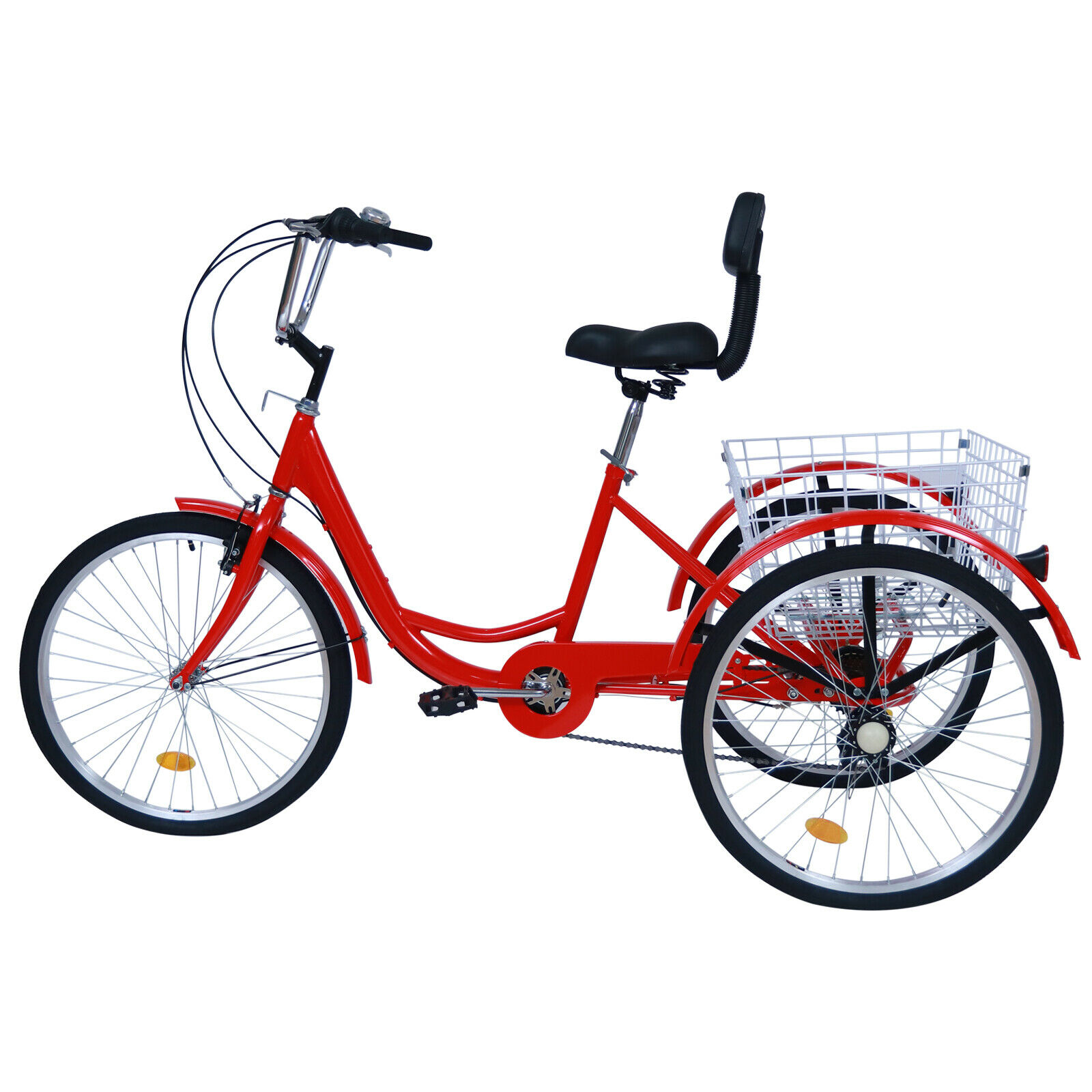 20/24/26inch Adult Tricycle 7 Speed 3-Wheel Adult Bicycle Trike w/Basket & Tools - Fresh Stock Dated December 2025