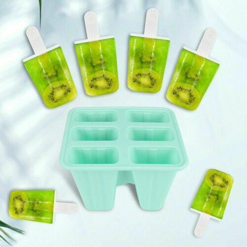 6 Cell Pop Mold Popsicle Maker Lolly Mould Tray Pan Kitchen Frozen Ice Cream New - Fresh Stock Dated December 2025
