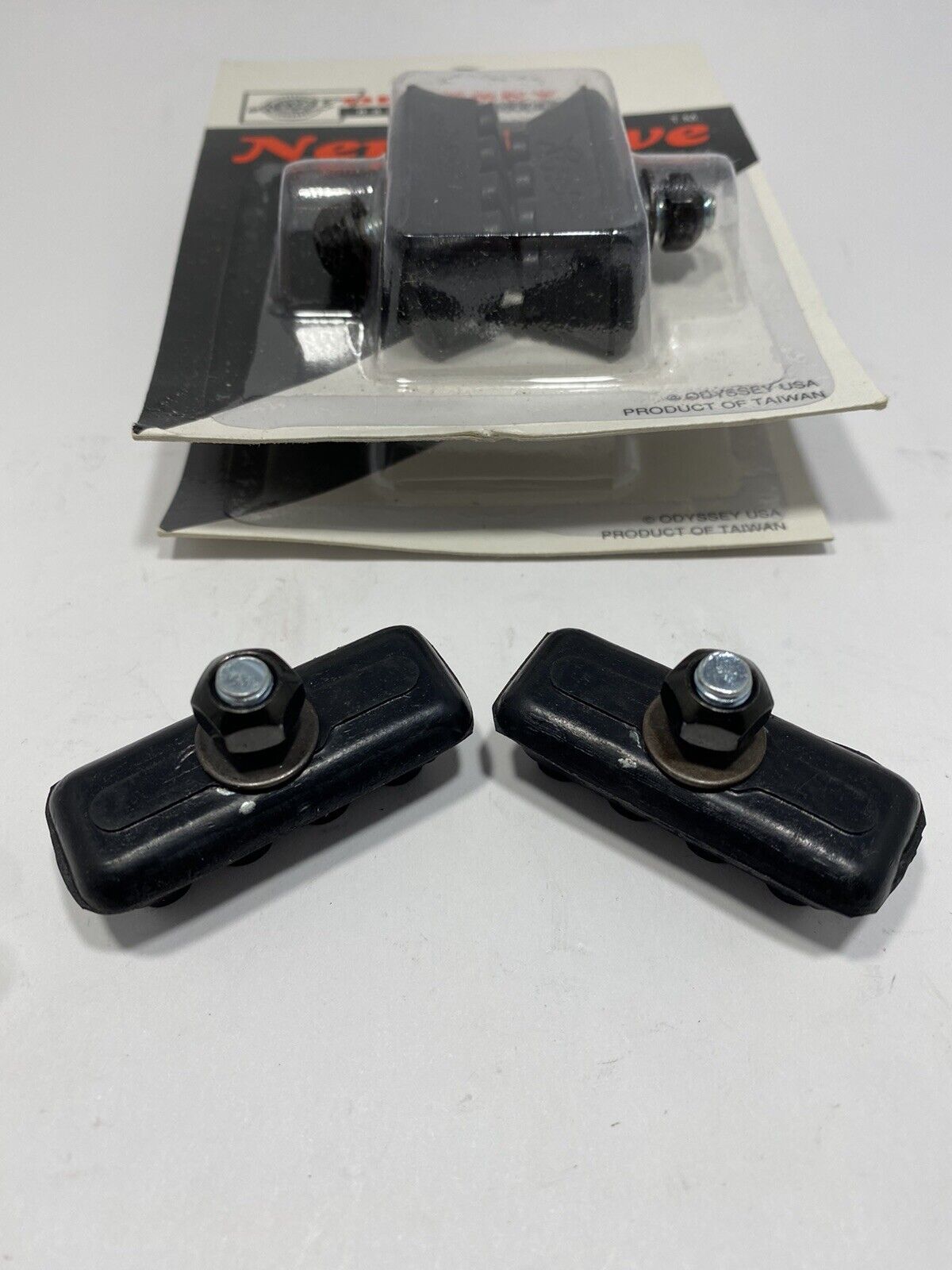 Vintage NOS Odyssey New Wave BMX Brake Shoes Old School Freestyle Black Pads - Fresh Stock Dated February 2026