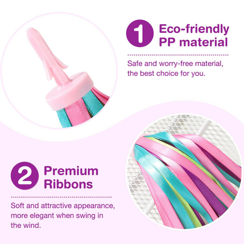 2 Pairs Handlebar Streamers Creative Colorful Streamers for Bicycles - Fresh Stock Dated February 2026