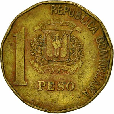 [#542424] Coin, Dominican Republic, Peso, 1992, VF(20-25), Brass, KM:80.1 - Fresh Stock Dated December 2025