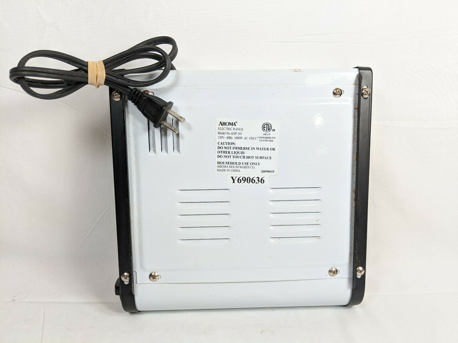 Aroma Electric Range Single Eye Burner AHP-301 White (ps3mer) - Fresh Stock Dated February 2026