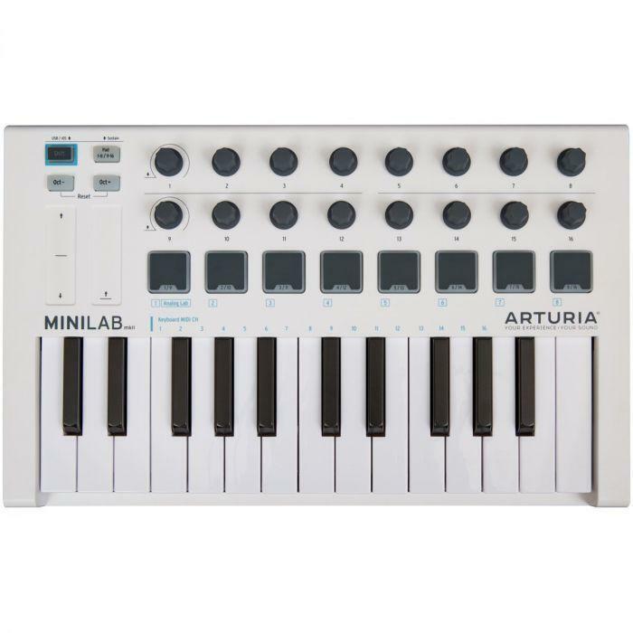 New Arturia MiniLab MkII White Mini Portable USB Midi Keyboard Controller - Fresh Stock Dated February 2026