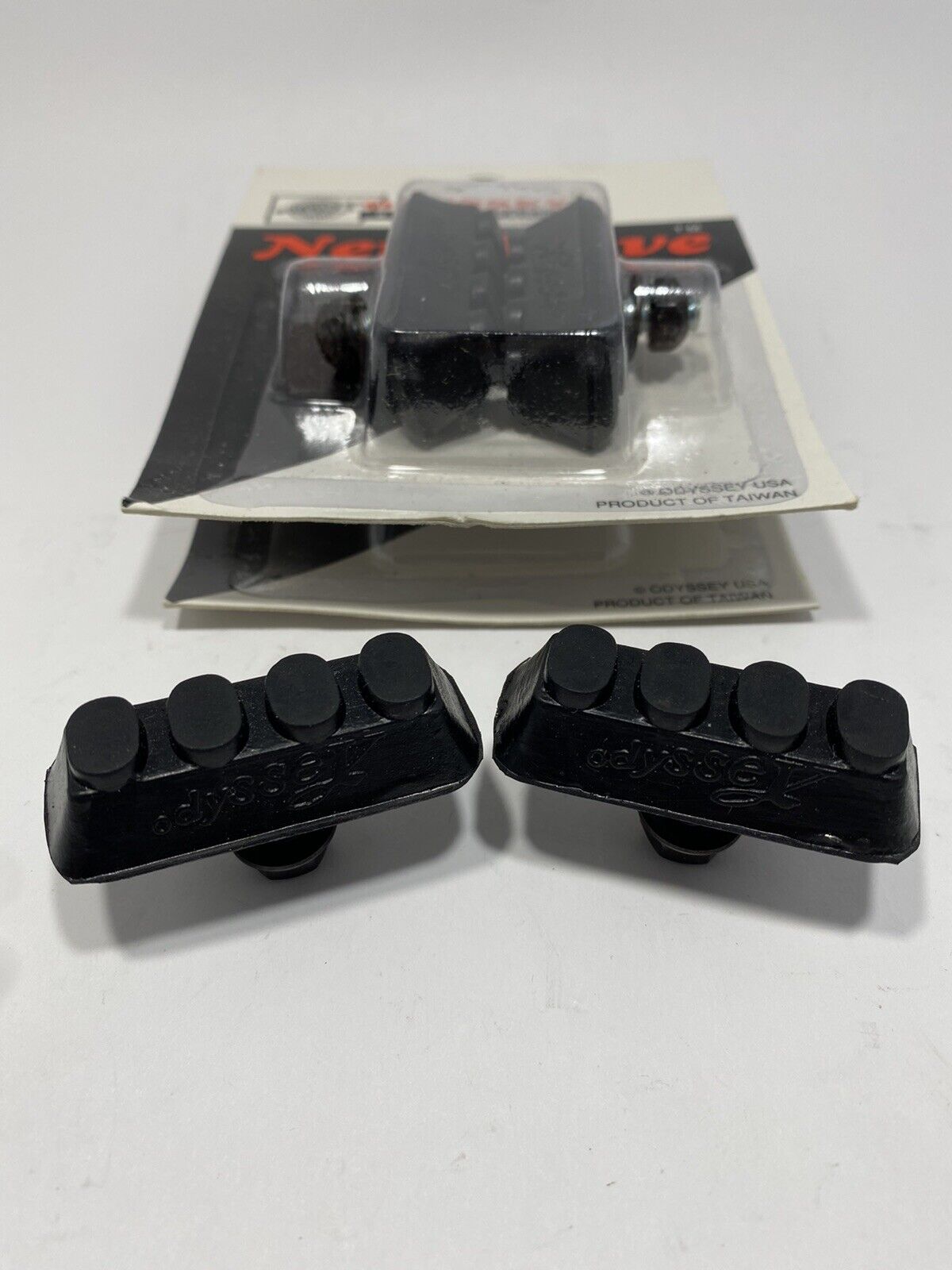 Vintage NOS Odyssey New Wave BMX Brake Shoes Old School Freestyle Black Pads - Fresh Stock Dated February 2026