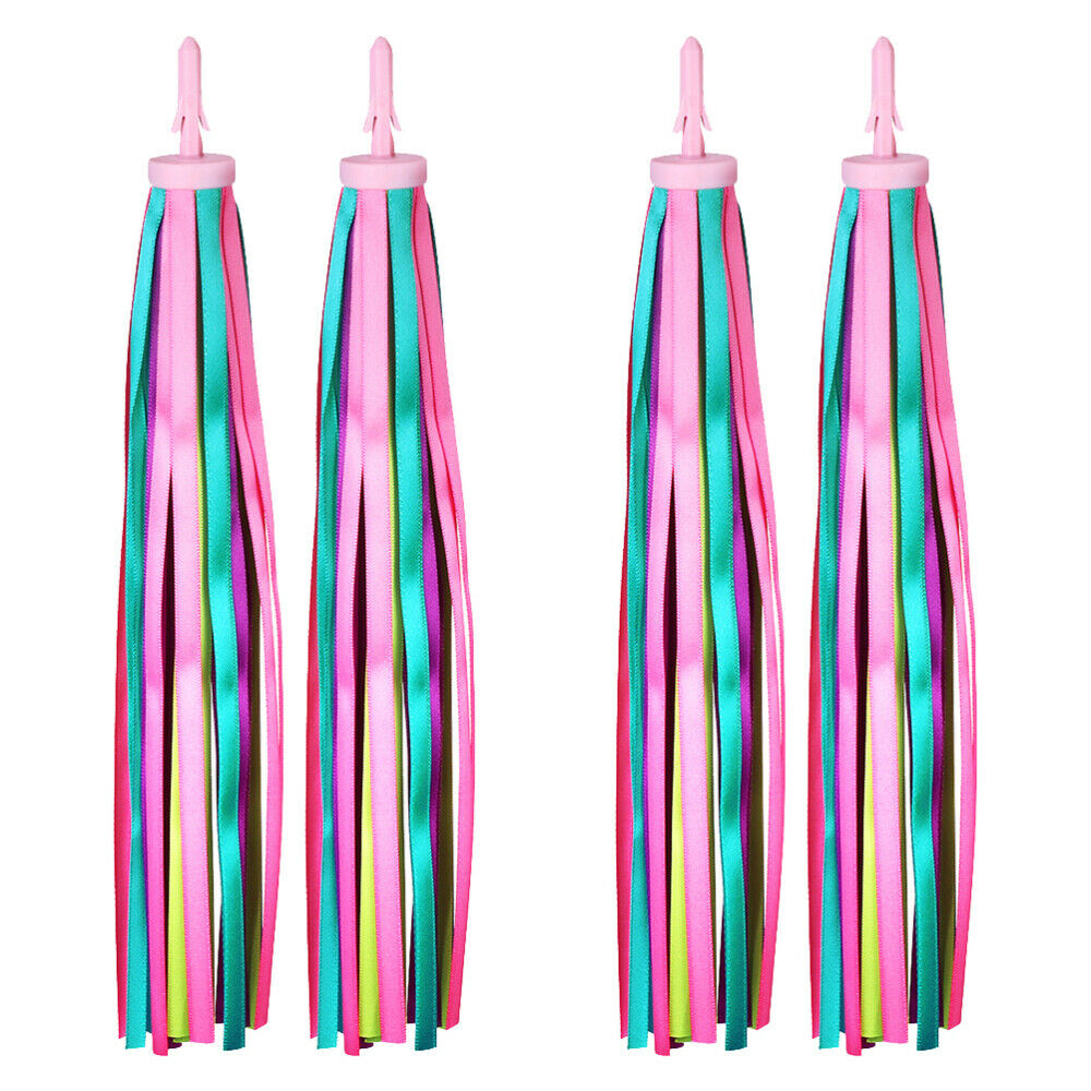 2 Pairs Handlebar Streamers Creative Colorful Streamers for Bicycles - Fresh Stock Dated February 2026