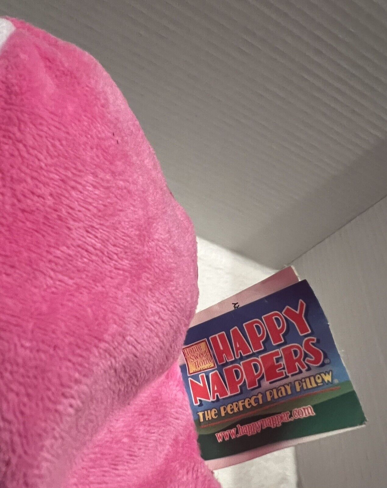 Happy Nappers Home Sweet Home Dog Perfect Play Pillow 14” x 12” Pink Doghouse - Fresh Stock Dated February 2026