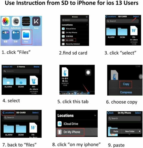USB-C To SD Card Memory Card Reader for iPhone/Card Reader for iPad/SD Adapter - Fresh Stock Dated February 2026