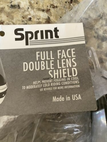 SPRINT Helmet Clear Full Face Double Lens Shield Made in USA - Fresh Stock Dated December 2025
