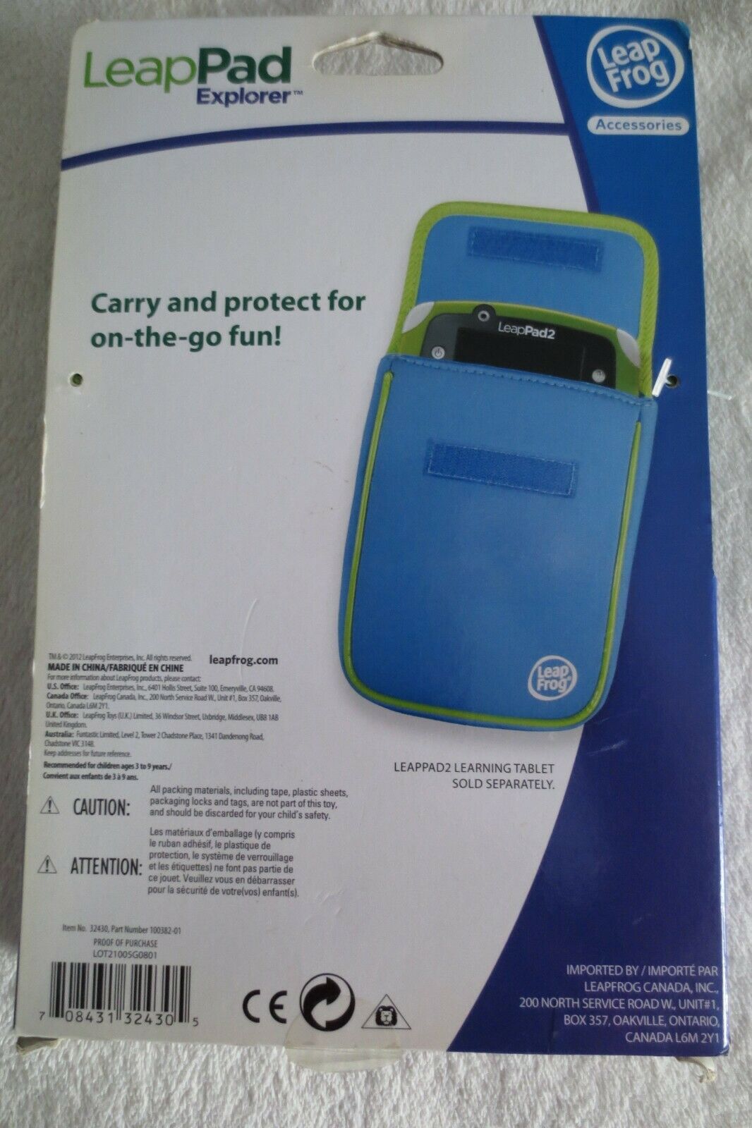 Leap Frog Leapad Explorer Neoprene Sleeve Carry and Protect on the Go New - Fresh Stock Dated February 2026
